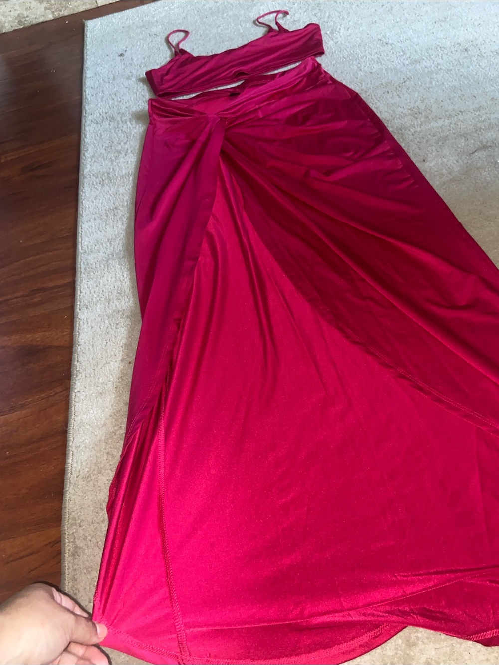 Two SHEIN Fuchsia/Pink Ruched and black Intimate Dress